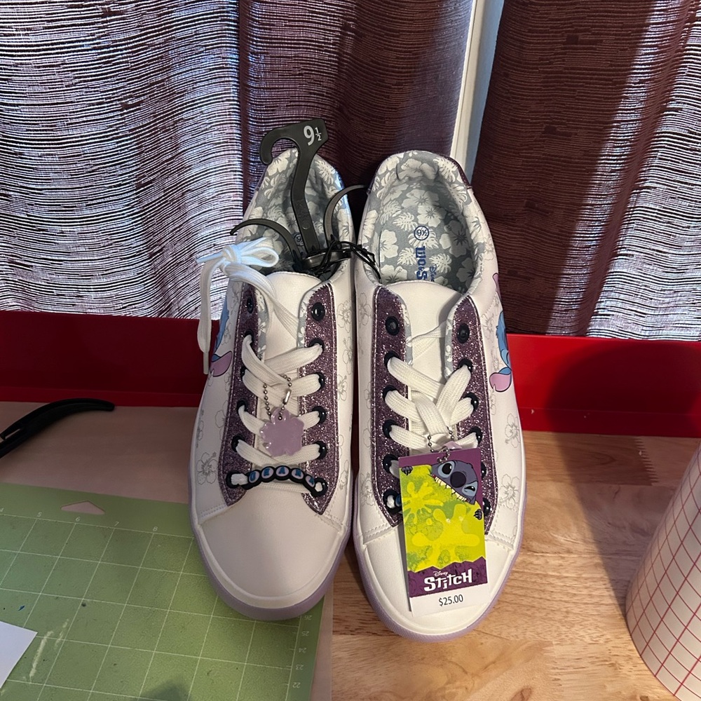 Disney Stitch White and Purple Sneakers - Picture 2 of 5